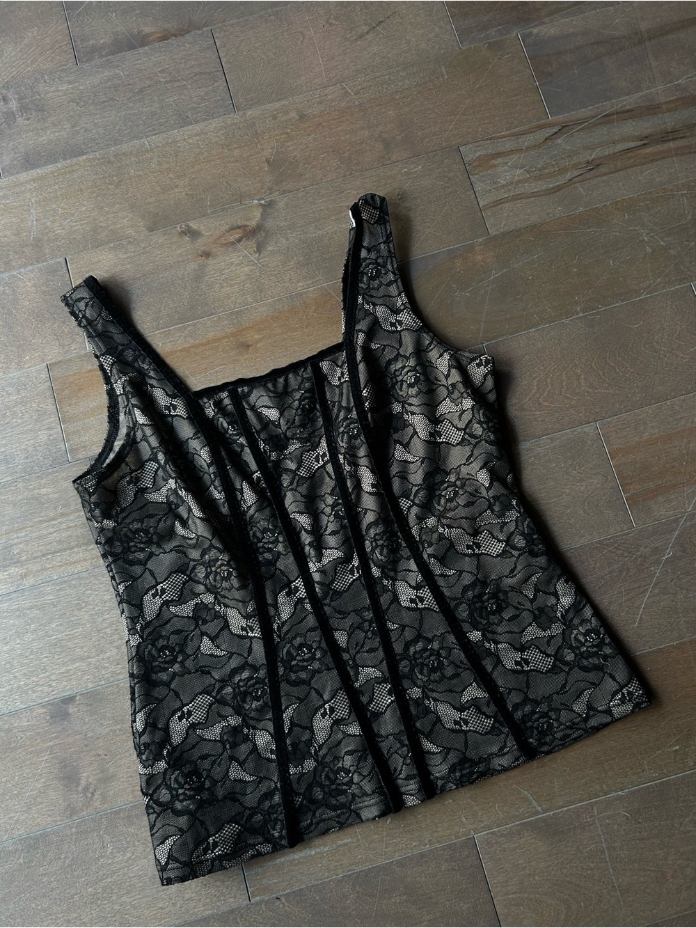 Black Lace Camisole Tank Top